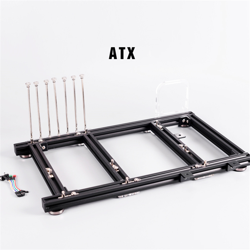 Aluminum Open Frame Test Bench Water Cooling - ATX PC Meja Tes Aluminium Aloi